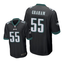 Men Philadelphia Eagles #55 Black Brandon Graham Nike Game Jersey