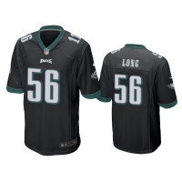 Men Philadelphia Eagles #56 Black Chris Long Nike Game Jersey