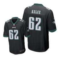 Men Philadelphia Eagles #62 Black Jason Kelce Nike Game Jersey