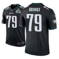 Men Philadelphia Eagles #79 Brandon Brooks Black Nike legend color rush Jersey