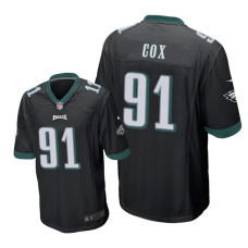 Men Philadelphia Eagles #91 Black Fletcher Cox Nike Game Jersey