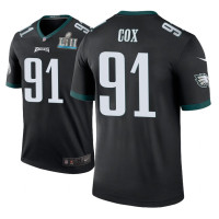 Men Philadelphia Eagles #91 Fletcher Cox Black Nike legend color rush Jersey