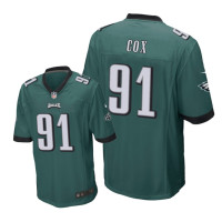 Men Philadelphia Eagles #91 Green Fletcher Cox Nike Game Jersey