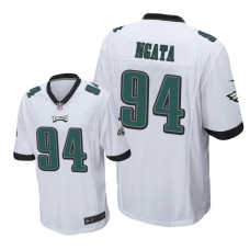 Men Philadelphia Eagles #94 White Haloti Ngata Nike Game Jersey