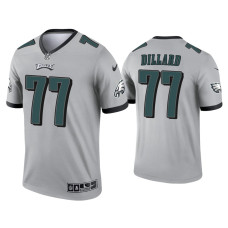 Men Philadelphia Eagles #77 Andre Dillard Silver Inverted Legend Jersey