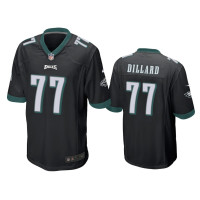 Men Philadelphia Eagles #77 Andre Dillard Black NFL Draft Game Jersey