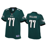 Women Philadelphia Eagles #77 Andre Dillard Green Pro Line Jersey