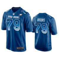 Men Philadelphia Eagles #79 Brandon Brooks NFC Nike Game Royal Jersey - 2019 Pro Bowl