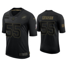 Men Philadelphia Eagles #55 Brandon Graham Black 2020 Salute to Service Limited Jersey