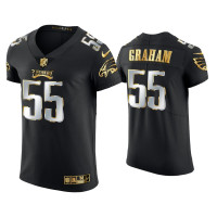 Men Philadelphia Eagles #55 Brandon Graham Black Golden Edition Elite Jersey