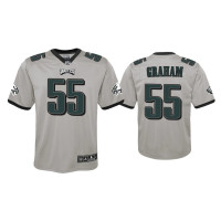 Youth Philadelphia Eagles #55 Brandon Graham Silver Inverted Game Jersey