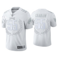 Men Philadelphia Eagles #55 Brandon Graham White Platinum Limited Jersey