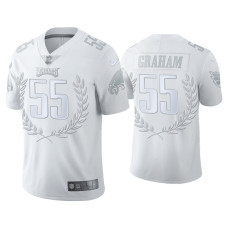 Men Philadelphia Eagles #55 Brandon Graham White Platinum Limited Jersey