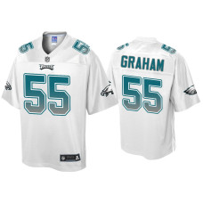 Men Philadelphia Eagles #55 Brandon Graham White Fade Fashion Authentic Jersey