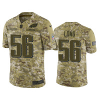 Men Philadelphia Eagles #56 Chris Long Nike Salute to Service Jersey - Camo