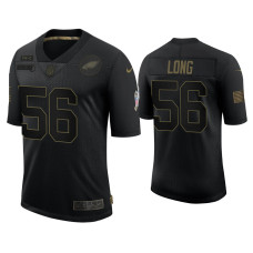 Men Philadelphia Eagles #56 Chris Long Black 2020 Salute to Service Limited Jersey