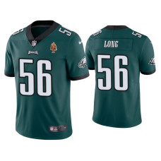 Men Philadelphia Eagles #56 Chris Long Green Walter Payton Man of the Year Award Patch Vapor Limited Jersey