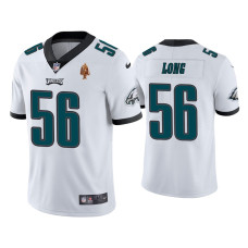 Men Philadelphia Eagles #56 Chris Long White Walter Payton Man of the Year Award Patch Vapor Limited Jersey