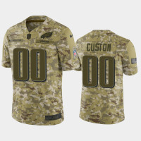 Men Philadelphia Eagles #00 Custom Nike Salute to Service Limited Jersey - Camo