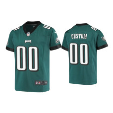 Youth Philadelphia Eagles #00 Custom Midnight Green Game Jersey