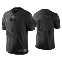 Men Philadelphia Eagles #00 Custom Black Vapor Limited Platinum Jersey