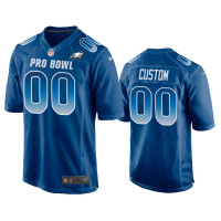 Men Philadelphia Eagles #00 Custom NFC Nike Game Royal Jersey - 2019 Pro Bowl