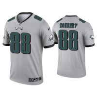 Men Philadelphia Eagles #88 Dallas Goedert Silver Inverted Legend Jersey