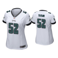 Women Philadelphia Eagles #52 Davion Taylor White Game Jersey