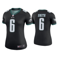 Women Philadelphia Eagles #6 Color Rush Legend DeVonta Smith Black Jersey