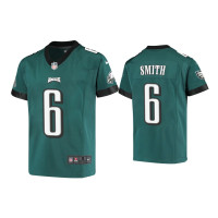 Youth Philadelphia Eagles #6 DeVonta Smith Midnight Green Game Jersey