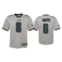 Youth Philadelphia Eagles #6 DeVonta Smith Silver Inverted Game Jersey