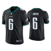 Men Philadelphia Eagles #6 DeVonta Smith Black 2021 NFL Draft Vapor Limited Jersey