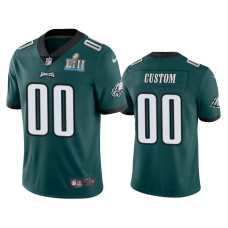 Men Philadelphia Eagles #00 Nike Custom Men Green Color Rush Limited Jersey