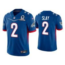 Men Philadelphia Eagles #2 Darius Slay 2022 NFC Pro Bowl Royal Game Jersey