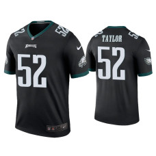 Men Philadelphia Eagles #52 Color Rush Legend Davion Taylor Black Jersey