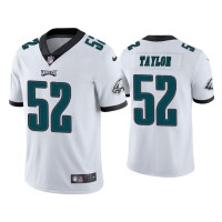 Men Philadelphia Eagles #52 Davion Taylor Vapor Limited White Jersey