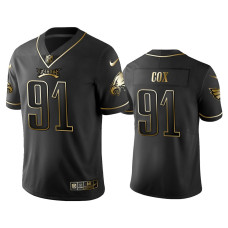 Men Philadelphia Eagles #91 2019 Golden Edition Vapor Untouchable Limited Fletcher Cox Black Jersey's