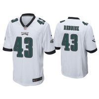 Men Philadelphia Eagles #43 Haason Reddick White Game Jersey