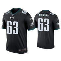 Men Philadelphia Eagles #63 Color Rush Legend Jack Driscoll Black Jersey