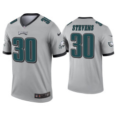 Men Philadelphia Eagles #30 JaCoby Stevens Silver Inverted Legend Jersey