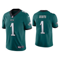 Men Philadelphia Eagles #1 Jalen Hurts Vapor Limited Green Jersey