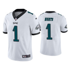 Men Philadelphia Eagles #1 Jalen Hurts Vapor Limited White Jersey