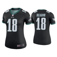 Women Philadelphia Eagles #18 Color Rush Legend Jalen Reagor Black Jersey