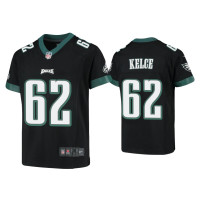 Youth Philadelphia Eagles #62 Jason Kelce Black Game Jersey