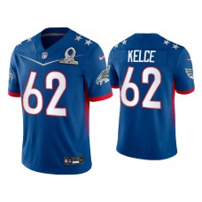 Men Philadelphia Eagles #62 Jason Kelce 2022 NFC Pro Bowl Royal Game Jersey