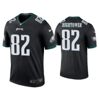 Men Philadelphia Eagles #82 Color Rush Legend John Hightower Black Jersey