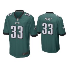 Men Philadelphia Eagles #33 Josiah Scott Green Game Jersey