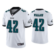 Men Philadelphia Eagles #42 K'Von Wallace Vapor Limited White Jersey