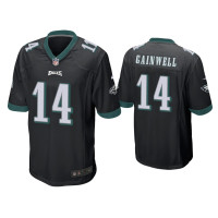 Men Philadelphia Eagles #14 Kenneth Gainwell Black Game Jersey