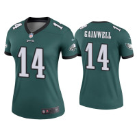 Women Philadelphia Eagles #14 Kenneth Gainwell Green Legend Jersey